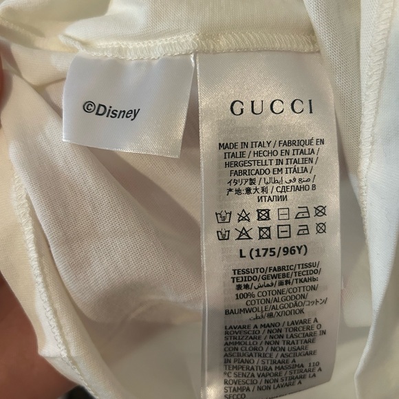 NWT AUTH GUCCI X DISNEY DONALD DUCK WHITE T-SHIRT SIZE L - Picture 8 of 9